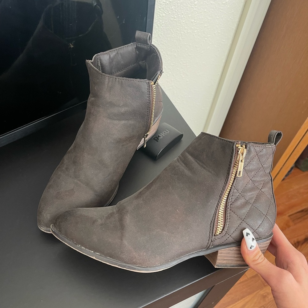 Brown booties